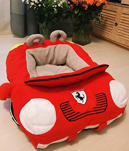 BADASS SHARKS Car Shape Puppy Pet Dog Cat Bed Plush Car Pet Bed Car Shape Luxury Dog Cat Bed Pet House Teddy Warm Sofa Puppy Nest Cushion Kitten Winter Fashion Padded Kennel with Mat Soft Bed