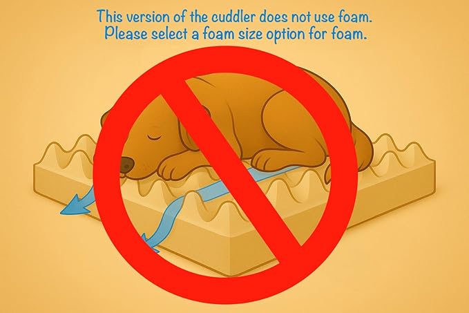 Furry's Paradise Cuddler Waterproof Bolster Pet Bed with Recycled Fibers and Non-Slip Bottom. (Blown Dandelions, Medium)