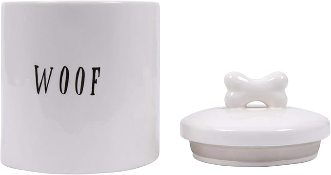 Creative Co-Op Woof Jar with Bone Handle on Lid
