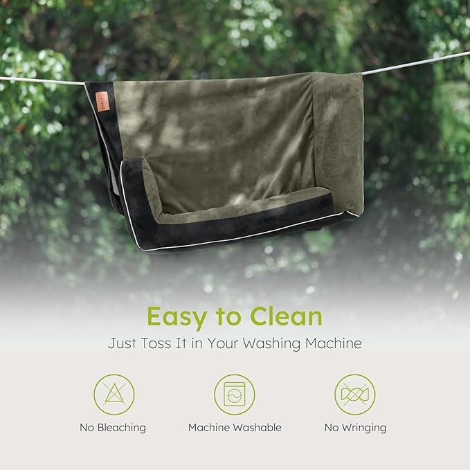 Jumbo Dog Bed for Extra Large Dogs, Orthopedic Dog Bed with Cooling Gel Memory Foam, Waterproof Pet Bed with Removable Washable Cover, 45" Pet Sofa Couch Dutch Velvet with Bone Toy, Black