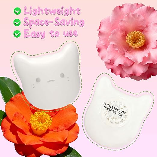 6PCS Pets Deodorizing Pods for Cumrige Self Cleaning Litter Box, Odor Remover for Fumoi Automatic Cat Litter Box, Camellia Flower Scented, Long-Lasting Fragrance, Keep Home Fresh