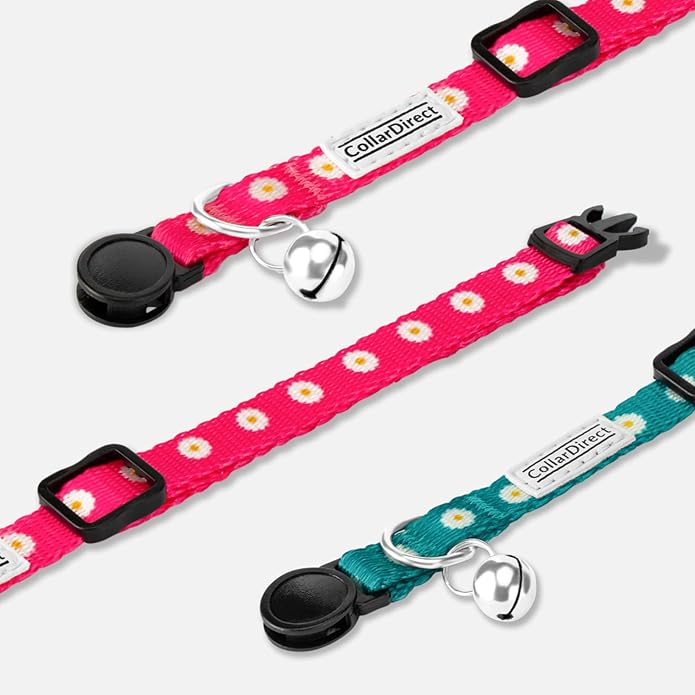 CollarDirect Cat Collar Breakaway with Removable Bell Set of 2 PCS