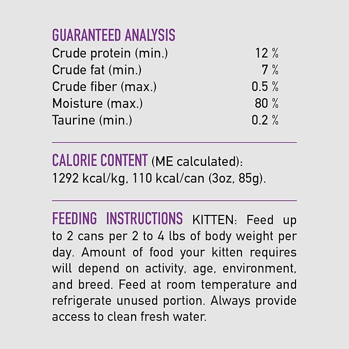 ORIJEN Premium Pate Wet Kitten Cat Food in Bone Broth Chicken & Salmon Entrée 3oz Cans (24 Count)