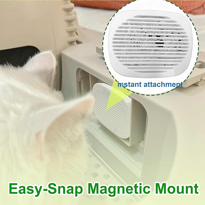 6 PCS Robertet Fragrance Box for Snow+ Automatic Cat Litter Box, Odor Remover for PetSnowy Self-Cleaning System, Monthly Change, Lemon-scented, Pets Deodorizing Pods