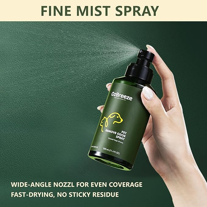 Pet Deodorizer Spray - Eliminates Odors from Fur, Litter Box & Bedding | 100% Plant-Based, No Alcohol | Safe if Licked, Oceanic Aroma Therapy