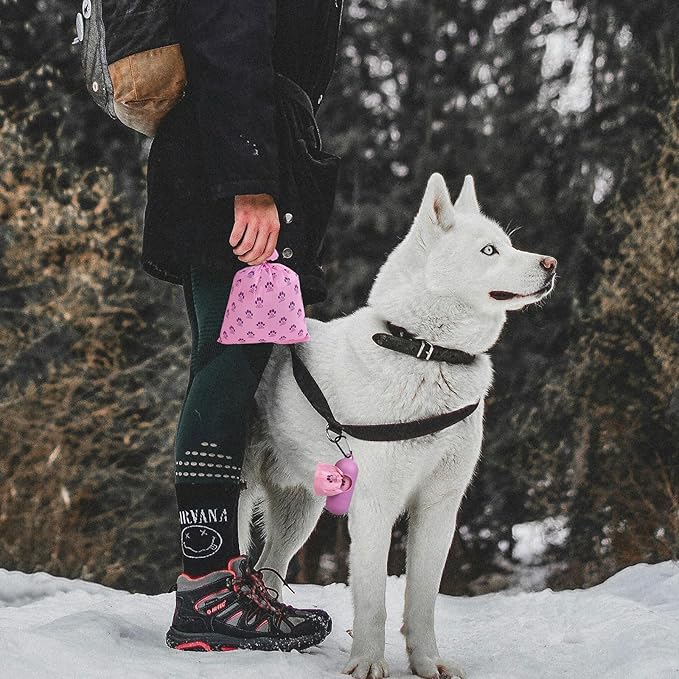 Dog Poop Bags Rolls with Dispenser 150 Count Biodegradable Bags for Dog and Cat Lavender Scented Waste Bag Leak Proof Doggie Poop Bag Doggy Trash Bag Purple