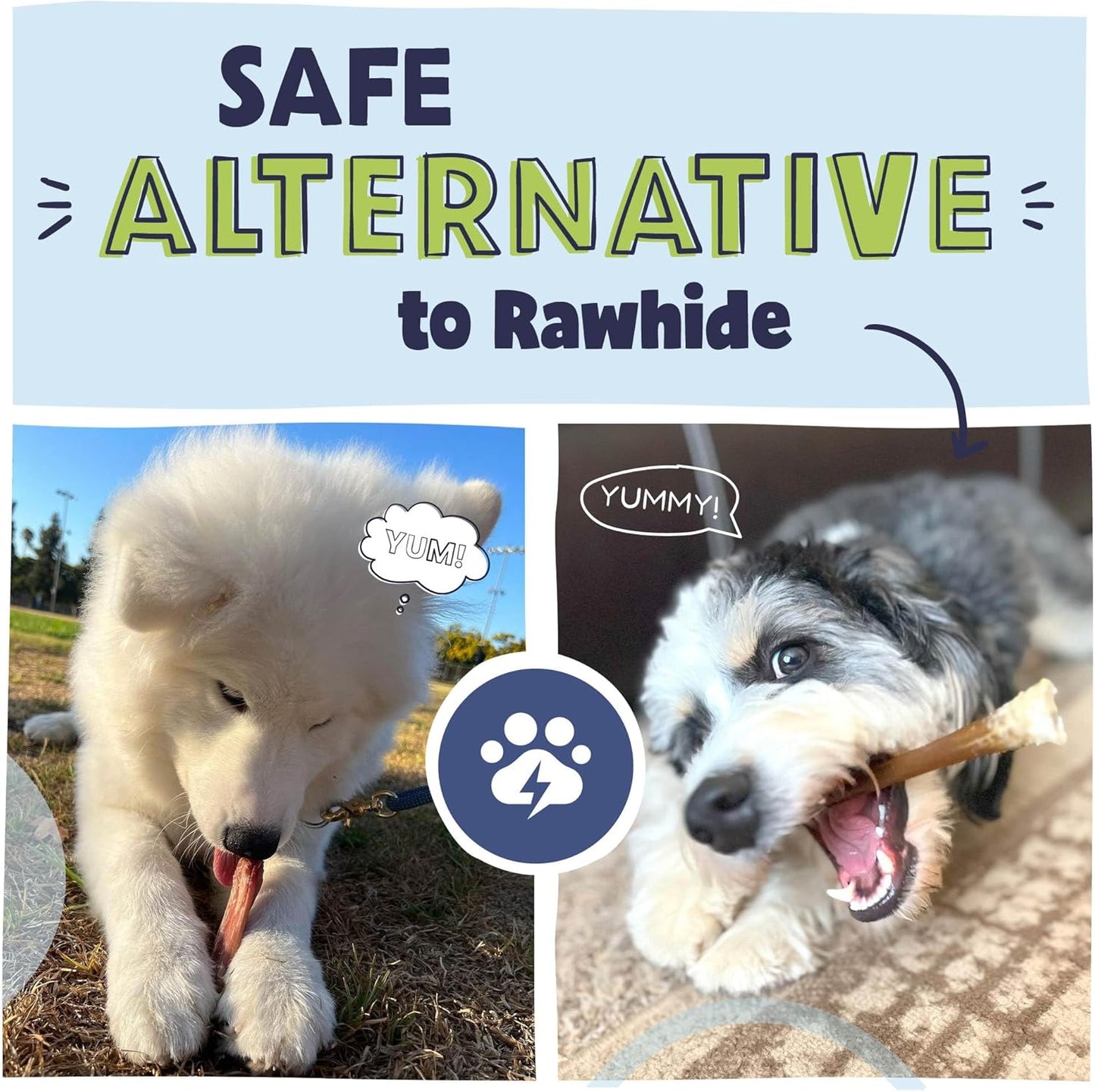 Pawstruck Natural Bizarre Bully Sticks Bargain Bag for Dogs & Puppies - Variety Pack of 8-12" Long Lasting Eco-Conscious Beef Chew Treats - 1 lb. Bag - Packaging May Vary