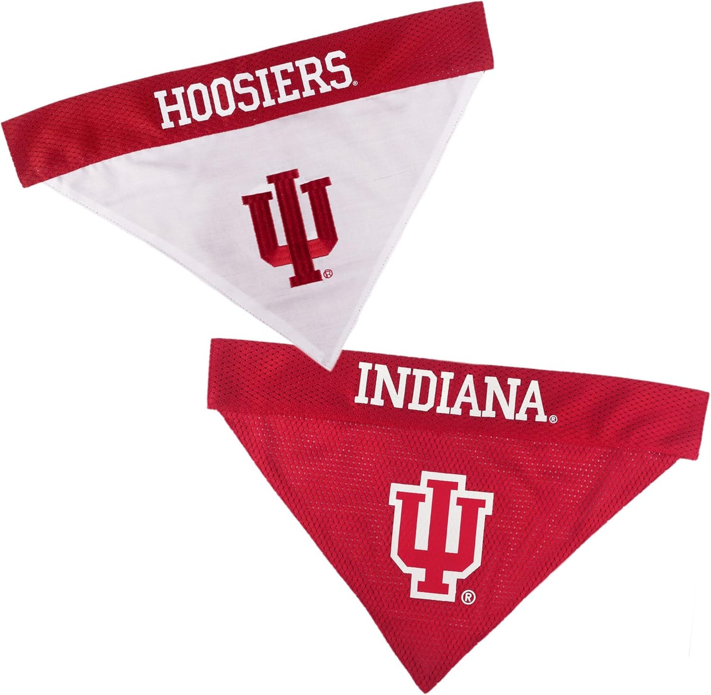 Pets First Collegiate Pet Accessories, Reversible Bandana, Indiana Hoosiers, Small/Medium