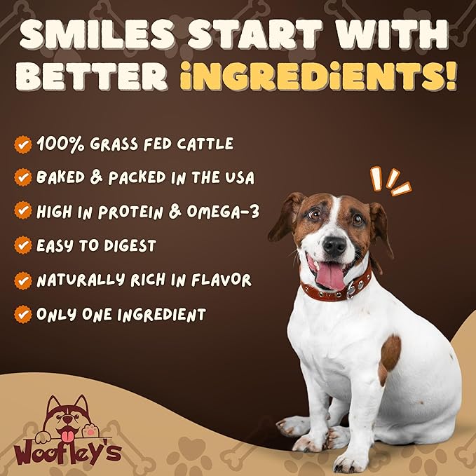 Woofley's 6 Inch Collagen Sticks for Dogs - (100 Count) Bully Stick Rawhide Alternative Dog Chews No Hide Bones for Medium & Large Dogs
