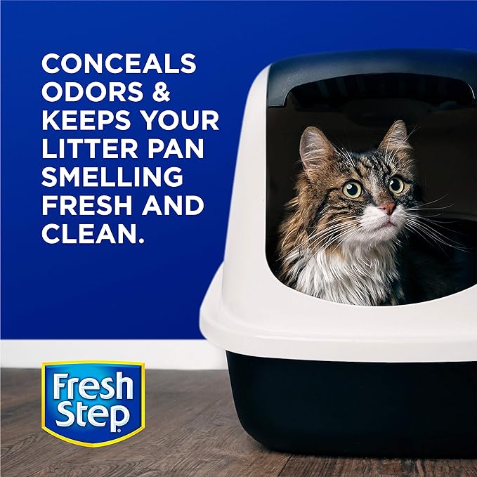 Fresh Step Cat Litter Crystals in Fresh Scent - Cat Litter Box Deodorizer - Combats Odors and Neutralizes Smells to Keep Your Home Clean, 15 Ounce - 3 Pack
