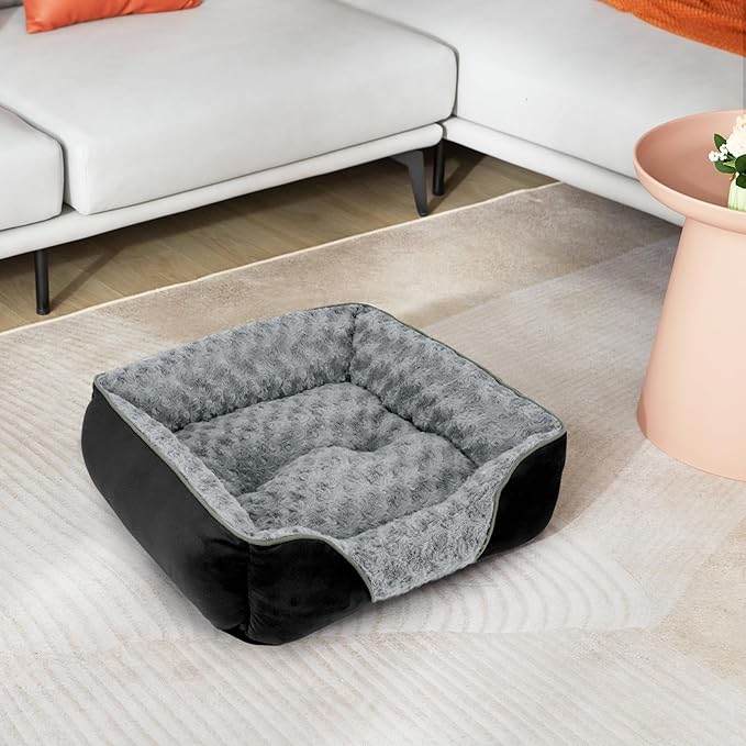 INVENHO XX-Large Dog Bed Rectangle Washable Orthopedic Soft Calming Sleeping Durable Pet Cuddler with Anti-Slip Bottom