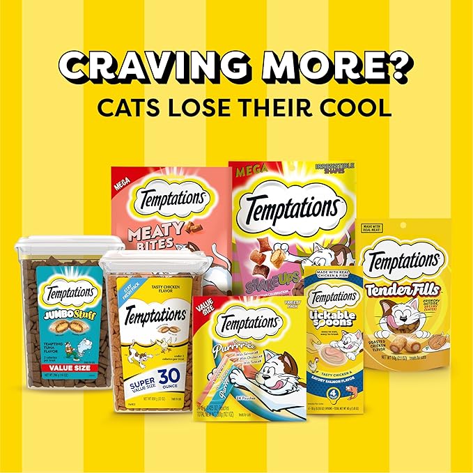 Temptations Creamy Puree Squeezable Lickable Wet Cat Treat with Chicken, 0.42 oz. Tubes, 16 Count