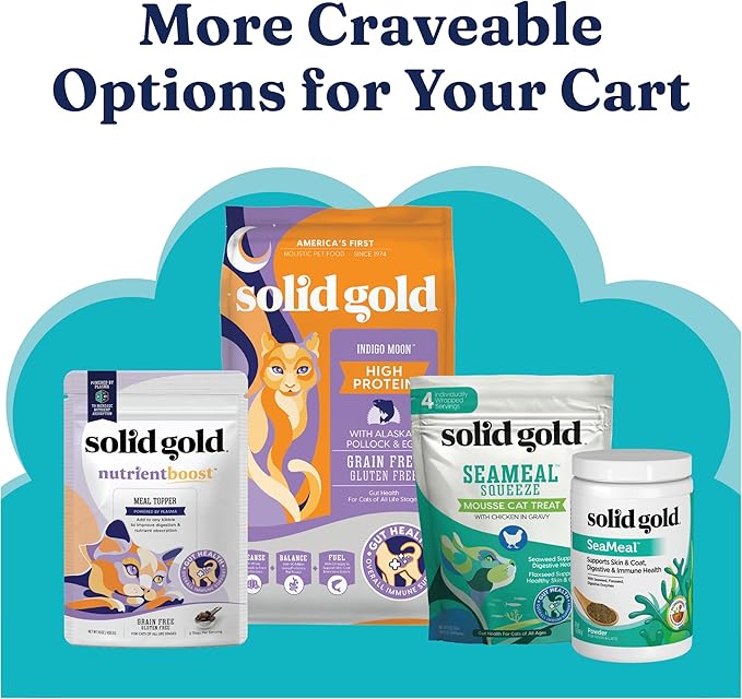 Solid Gold Five Oceans Shreds with Real Tuna in Gravy - Premium Wet Cat Food for All Life Stages, Pack of 12