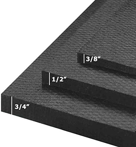 American Floor Mats - Horse/Stable Mats - Heavy Duty Stall Mats - Thick, Durable Rubber Flooring Solid Black 1/2" Thick - 4' x 10' Mat