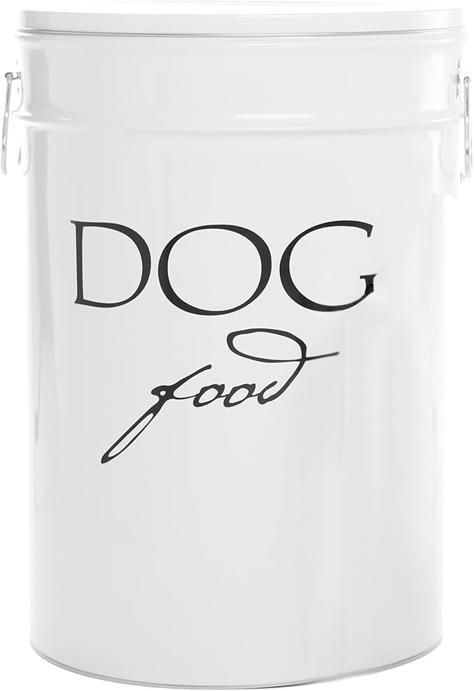 Harry Barker Pet Food Storage Collection, Classic White Food Storage - Large