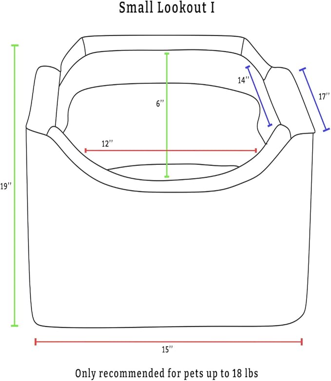 Snoozer Pet Products - Luxury Lookout I Dog Car Seat with Show Dog Microsuede, Small - Palmer Dove