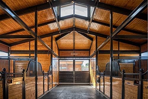 American Floor Mats Heavy Duty Horse Stall Tiles - Black, Solid, 10" x 12", 30 Tiles Total, 0.5" Thick