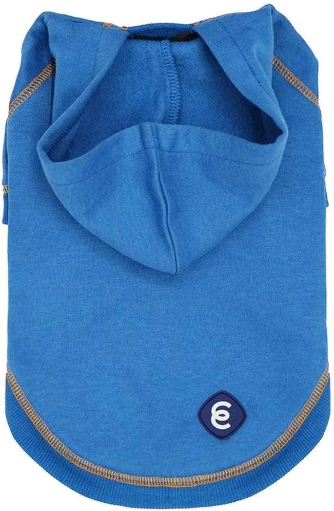 Blueberry Pet Essentials Hoodie – 26″ Cotton‑Blend Sweatshirt with Hood, Alaskan Blue, Machine‑Washable Dog Jersey