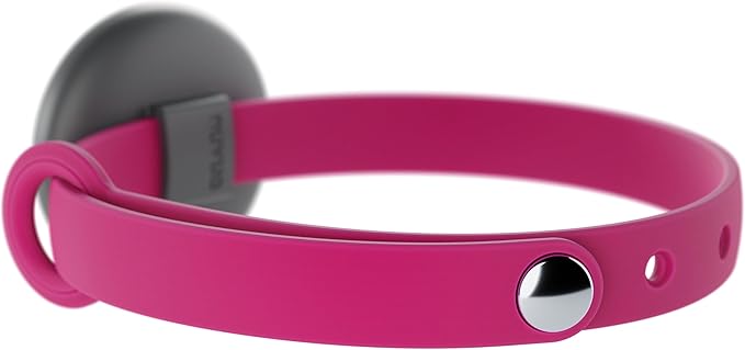 Airtag Breakaway Cat Collar - Soft, Comfortable, and Lightweight Safety Buckle Collar with Air Tag GPS Tracker Holder for Outdoor Cats and Sensitive Skin Kittens by Nuvuq (6 ⅞" to 10 ¼", Pink)