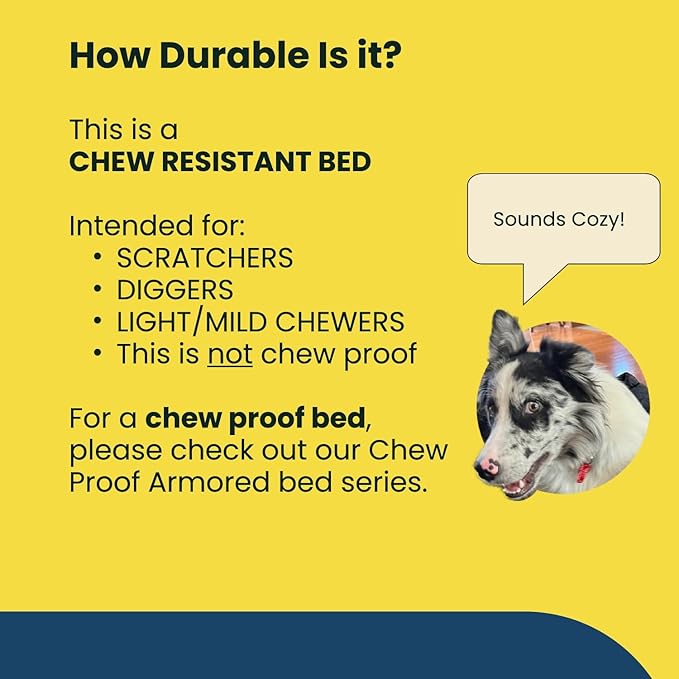 K9 Ballistics Tough Ripstop Orthopedic Crate Bed - Thick, Durable XXL Kennel Pad with Washable Cover for XX Large Dogs, 53 x 36 fits 54” Wire Crate, Tan