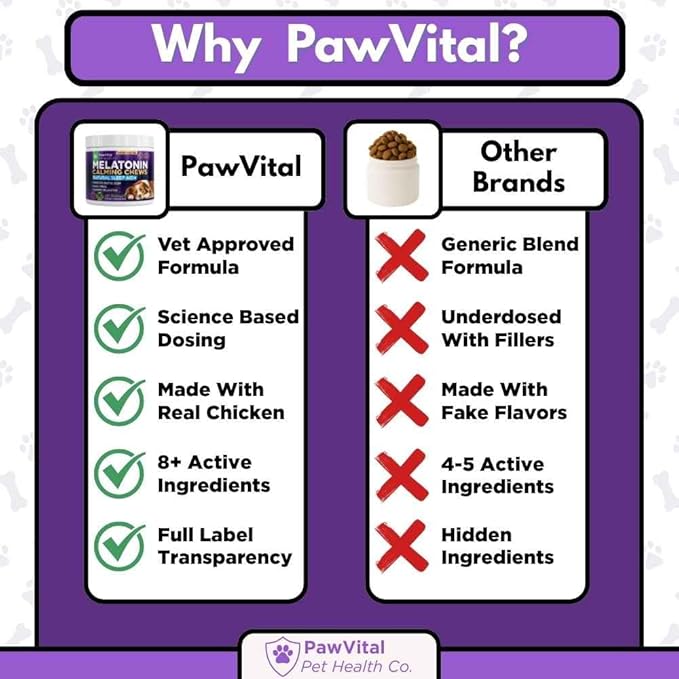 Melatonin Calming Chews for Dogs – Natural Sleep Aid & Anxiety Relief – Dog Calming Treats with Chamomile, Valerian Root, Ashwagandha & Theanine – 90 Soft Chews for Small & Large Breeds