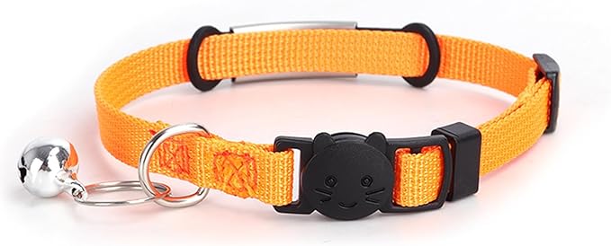 Personalized Kitten Cat Collar with Safe Breakaway Quick Release Buckle Bell ID Tag Custom Name and Phone Number for Boy Girl Cats