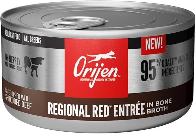 ORIJEN Premium Pate Wet Cat Food in Bone Broth Regional Red Entrée 3oz Cans (24 Count)
