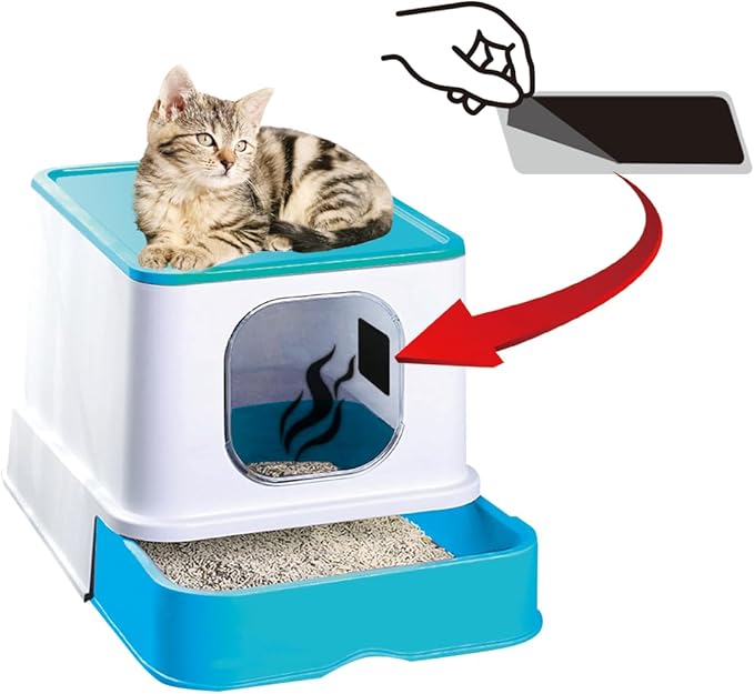 KLC Cat Box Deodorizer - Natural Charcoal Patch - 2-Pack - Cat Litter Box Odor Eliminator