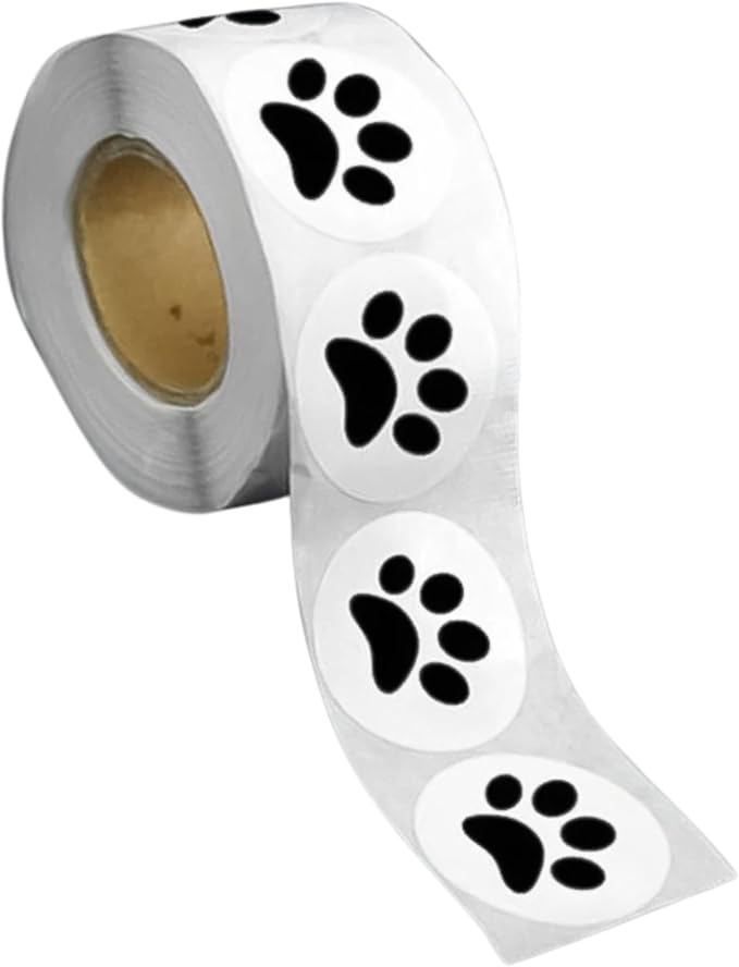 250 Paw Print Awareness Stickers - Fundraise for Animal Rights, Stop Abuse, Perfect for Pet Lovers, Businesses, Clinics, Labels, Scrapbooks
