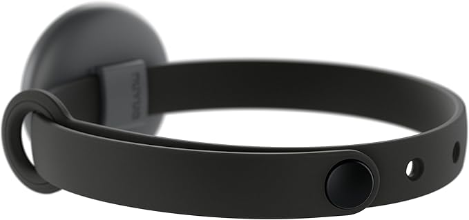 Airtag Cat Collar - Soft, Comfortable, and Lightweight Breakaway Collar with Air Tag GPS Tracker Holder for Outdoor Cats and Sensitive Skin Kittens by Nuvuq (6 ⅞" to 10 ¼", Black)