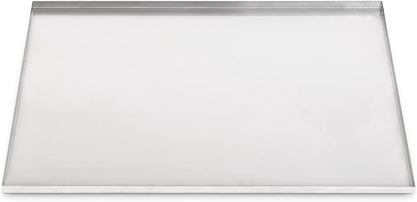 39.96" x 29.45" Metal Replacement Dog Crate Pan Chew Proof Crack Proof Pet Kennel Tray Central Dog Training Crate Pan Pet Supplies, Stainless Steel, 1" H