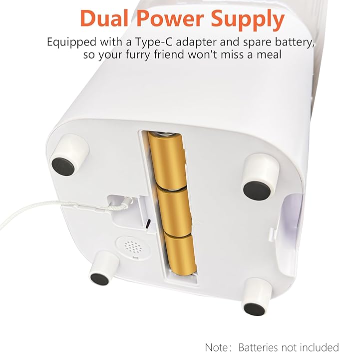 Automatic Cat Feeder, 5L Timed Cat Food Dispenser with Programmable Portion Control, Pet Feeder up to 9 Meals per Day for 2 Cats, Automatic Pet Feeder for Small Dogs Indoor(Botton)