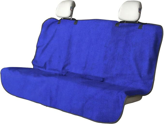Back Seat Cover for Car Trucks Van SUV,Waterproof Rear Bench Towel Seat Covers for Dogs and Kids,Automotive Backseat Protector (Blue)