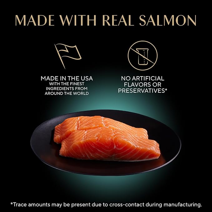 Sheba Perfect Portions Bistro Adult Wet Cat Food, Salmon in Creamy Sauce Entree, 2.6 oz. Twin-Pack Trays (24 Count, 48 Servings)