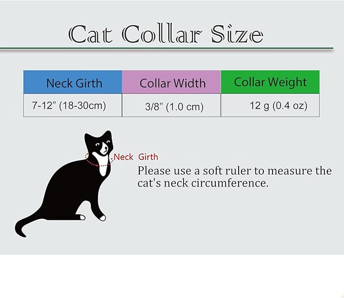 Personalized Kitten Cat Collar with Safe Breakaway Quick Release Buckle Bell ID Tag Custom Name and Phone Number for Boy Girl Cats