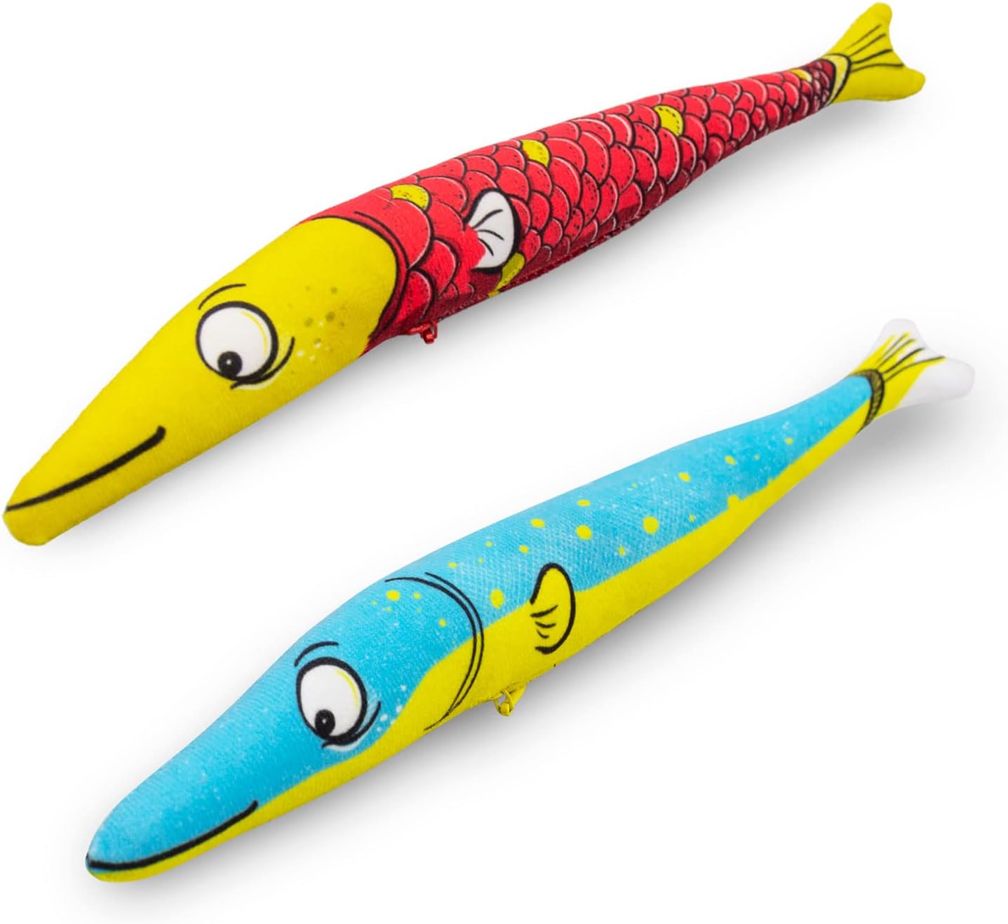 Silvervine Sardine 2-Pack Organic Catnip Substitute Toys for Cats & Kittens | 100% All-Natural Wild Harvested | 2 Refillable Sardine Kicker Cat Toys