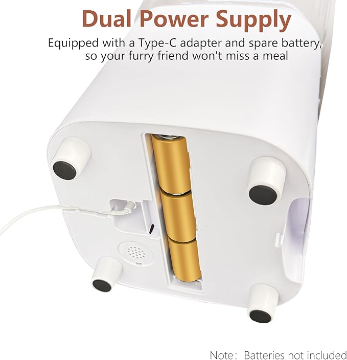 Automatic Cat Feeder with Camera, 5L Auto Dog Feeder with Night Vision Cat Food Dispenser with Stainless Steel Bowl, Pet Feeder for Small Pets Indoor (Vedio)