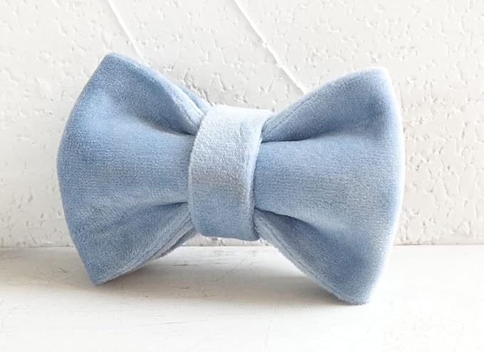 Cat Collar Personalized with Name Engraved and Bell, Customized Velvet Collars for Puppy Kittens (Sky Blue, S)