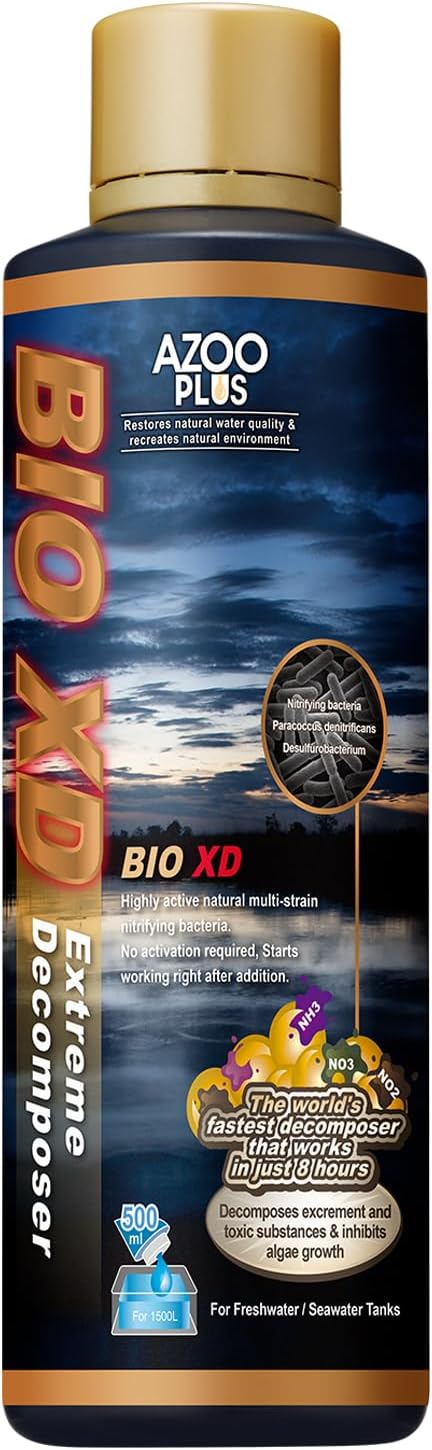 AZOOPLUS BIO XD Extreme Decomposer Nitrifying Bacteria for Freshwater and Saltwater Fish Tank 16.9 Ounces