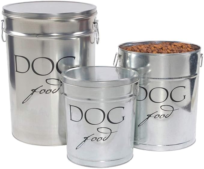 Harry Barker Pet Food Storage Collection, Classic Silver Food Storage - Small