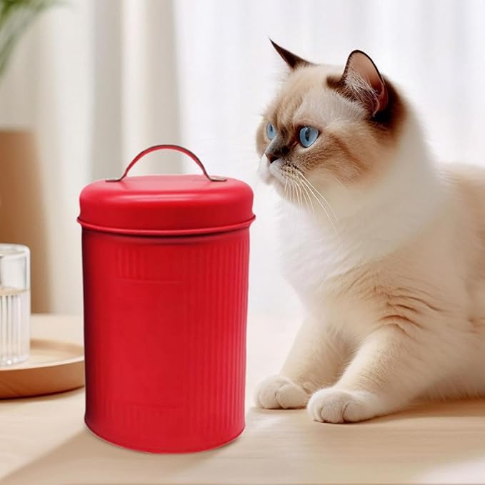 Dog Treat Container Airtight Dog Cookie Jar Portable Elegant Rustic with Seal Canister