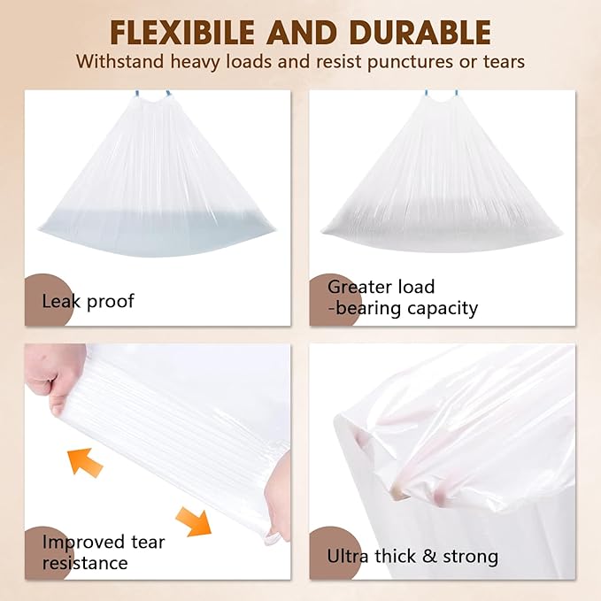 120 Count Cat Litter Box Liners for Fumoi and Fsitego Self Cleaning Litter Box, Extra Thick Heavy Duty Cat Litter Bags Replacement, 3-4 Gallons of Capacity