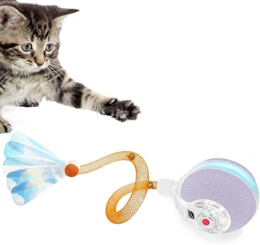 YVE LIFE Interactive Cat Toys Ball for Indoor Cats,[Newly Upgraded] Agile Moving Cat Ball with Elastic Mesh Tail,Automatic Kitten Toys for Bored Indoor Adult Cats,Motion Activated (Purple)