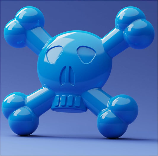 Dog Chew Toys for Aggressive Chewers – Indestructible Nylon Bone for Puppy Teething,Tough Chew Toy for Small Dogs, Bacon Flavor and Outdoor Fun, Skull Design