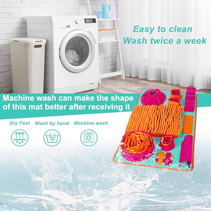 Vivifying Snuffle Mat for Dogs, Interactive Dog Enrichment Toys for Small Dogs and Cats Slow Eating and Keep Busy, Sniff Mat for Boredom and Mental Stimulation