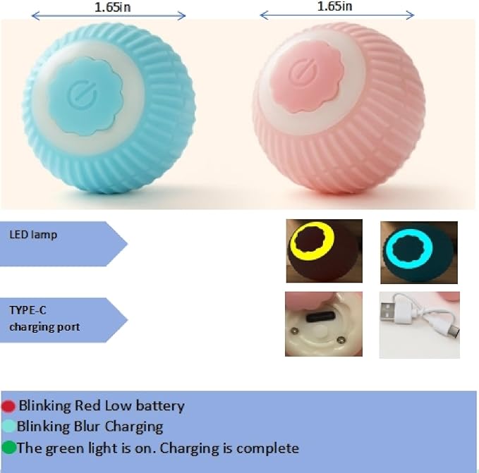 HIPIDOG 2-Pack Cat Ball Toy with Catnip - Interactive Toys for Indoor Cats, Gift Set for Bored Kittens & Adult Cats