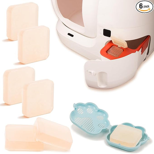 6 Pack Pet Odor Eliminator,Cat Litter Box Odor Deodorant Gel Suitable Compatible with PuraMax 2,PuraMax & MAX PRO and basics cat litter box.