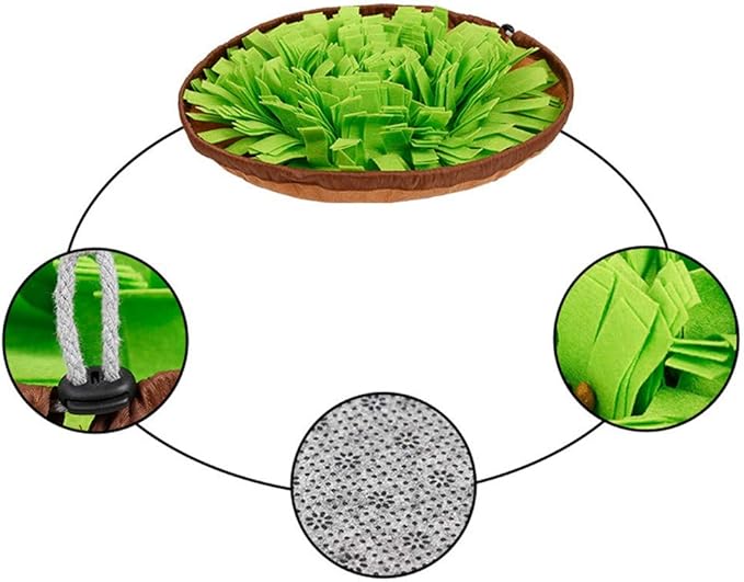 AWOOF Pet Snuffle Mat for Dogs, Interactive Feed Game for Boredom, Encourages Natural Foraging Skills for Cats Dogs Bowl Travel Use, Dog Treat Dispenser Indoor Outdoor Stress Relief