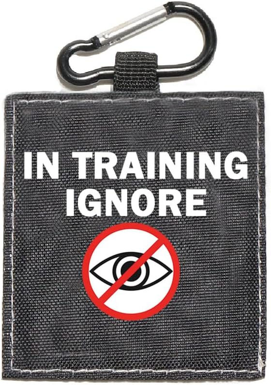 Funny Dog Leash Sleeve Have in Training Ignore Dog Leash Wrap Wrap Alert Hanging ID Patch Tag Pet Birthday Gift (Training Ignore-Tag)