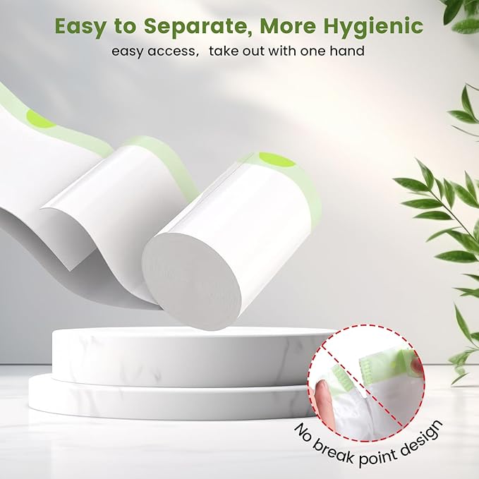 Cat Litter Liner Bags Compatible with Litter Box Robot 3, 4 and Most Self-Cleaning Litter Boxes, 67 Count drawstring Kitty Automatic Waste Drawer Liners, Disposable Pet Trash Replacement Bags